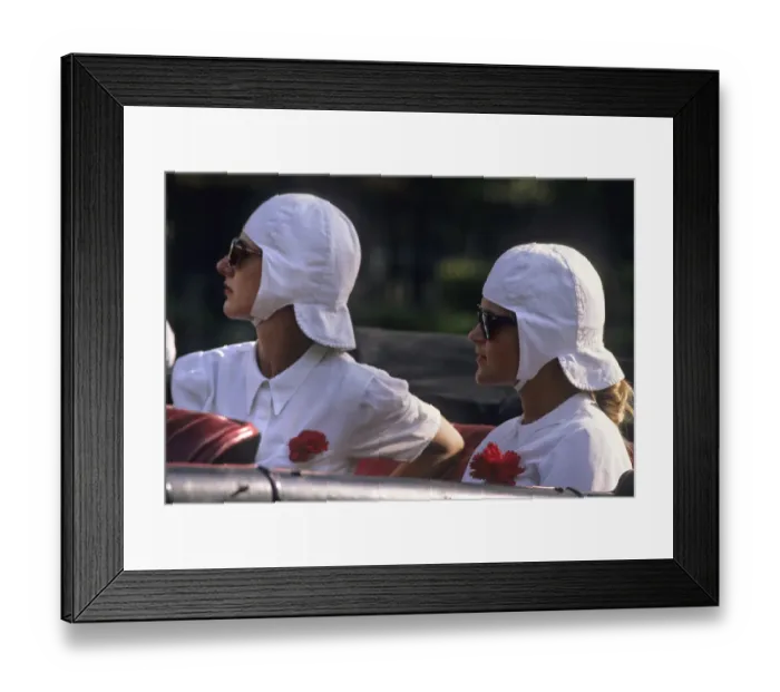 Framed Print : Two lady drivers of vintage Hispano Suiza cars Framed Print : Two lady drivers of vintage Hispano Suiza cars