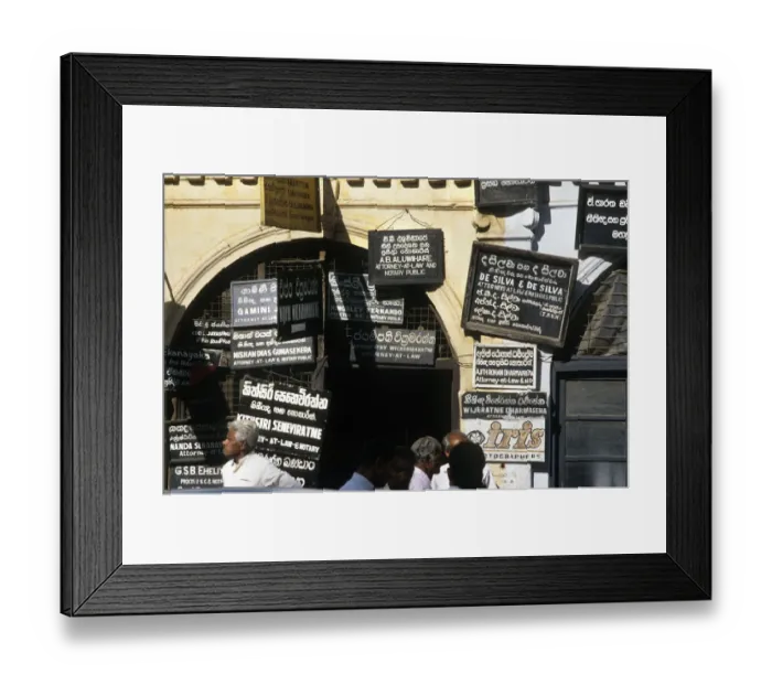 Framed Print : Signs advertise services of notaries, attorneys, solicitors Framed Print : Signs advertise services of notaries, attorneys, solicitors