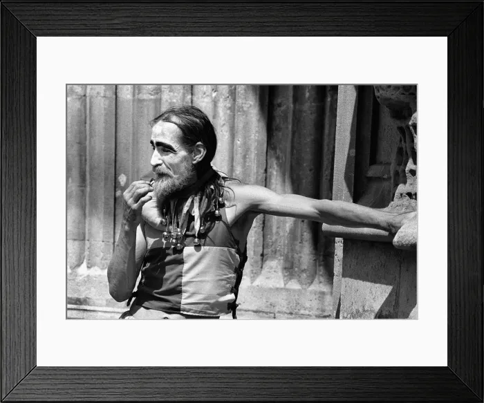 Framed Print : A street performer dressed as a harlequin Framed Print : A street performer dressed as a harlequin