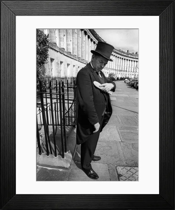 Framed Print : The doorman at The Royal Crescent Hotel, Bath, Somerset Framed Print : The doorman at The Royal Crescent Hotel, Bath, Somerset