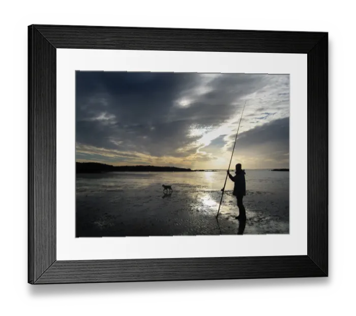 Framed Print : A sea fisherman, Knockbrex, SW Scotland Framed Print : A sea fisherman, Knockbrex, SW Scotland