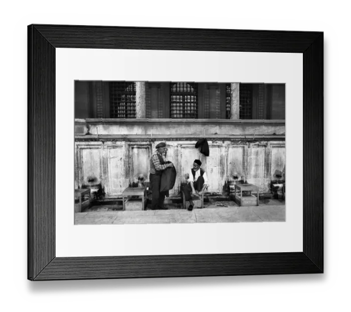 Framed Print : Two elderly muslim men dress after washing, Istanbul, Turkey Framed Print : Two elderly muslim men dress after washing, Istanbul, Turkey