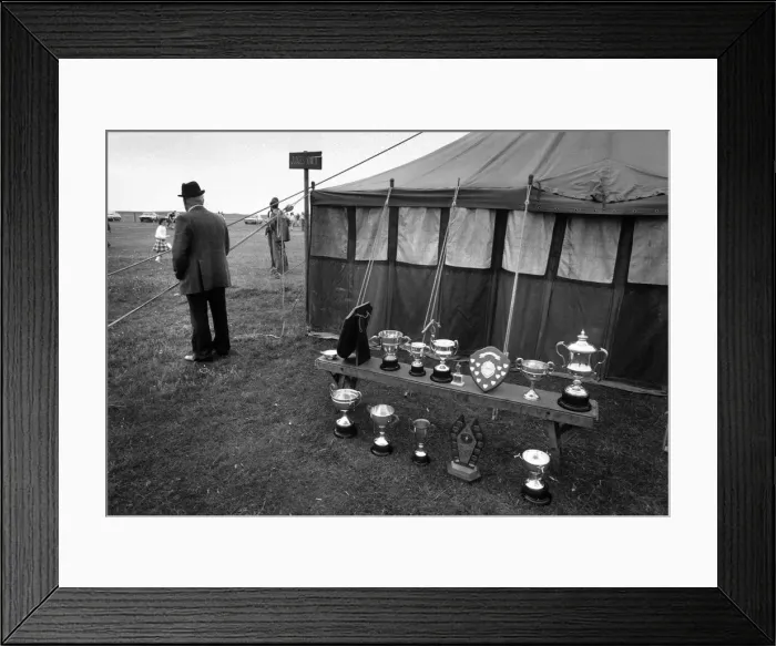 Framed Print : Man outside the judges tent during a Highland Games event Framed Print : Man outside the judges tent during a Highland Games event