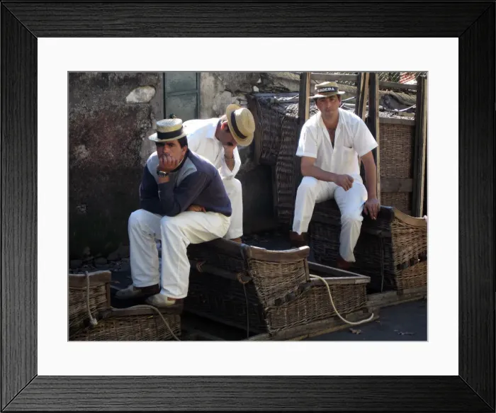 Framed Print : Madeira - Monte sledge drivers, or carreiros Framed Print : Madeira - Monte sledge drivers, or carreiros
