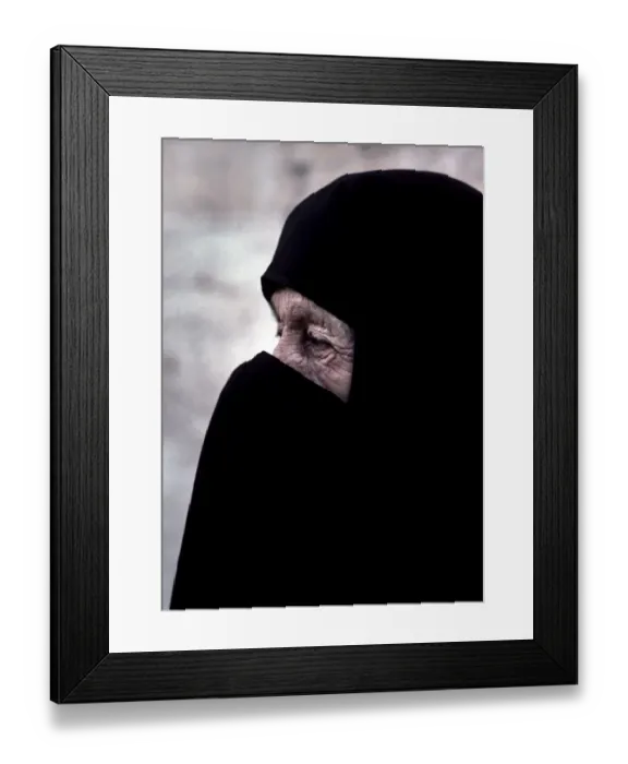 Framed Print : Muslim woman in black burka or niqab - Istanbul, Turkey Framed Print : Muslim woman in black burka or niqab - Istanbul, Turkey