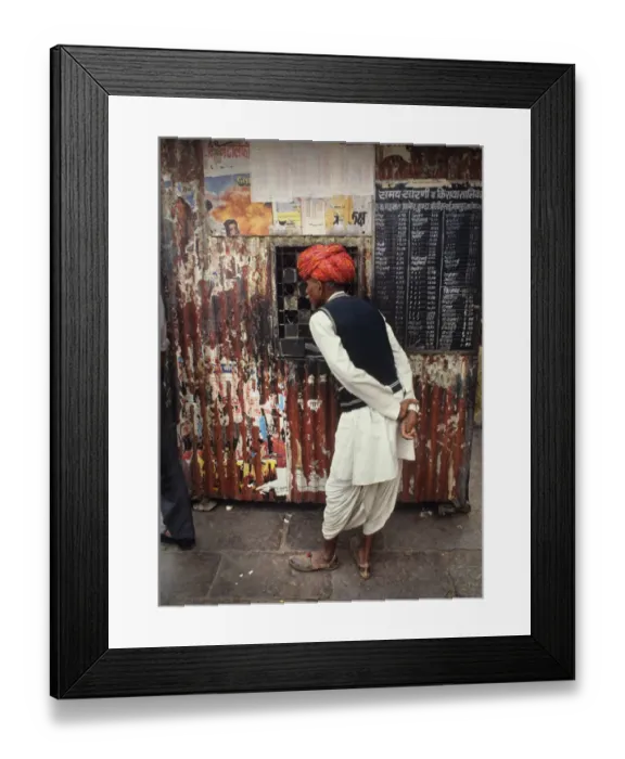 Framed Print : Ramshackle ticket kiosk in Jaipur, Rajasthan, India Framed Print : Ramshackle ticket kiosk in Jaipur, Rajasthan, India