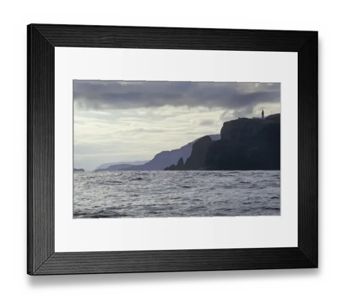 Framed Print : Cape Wrath headland and lighthouse from seaward - Scotland Framed Print : Cape Wrath headland and lighthouse from seaward - Scotland