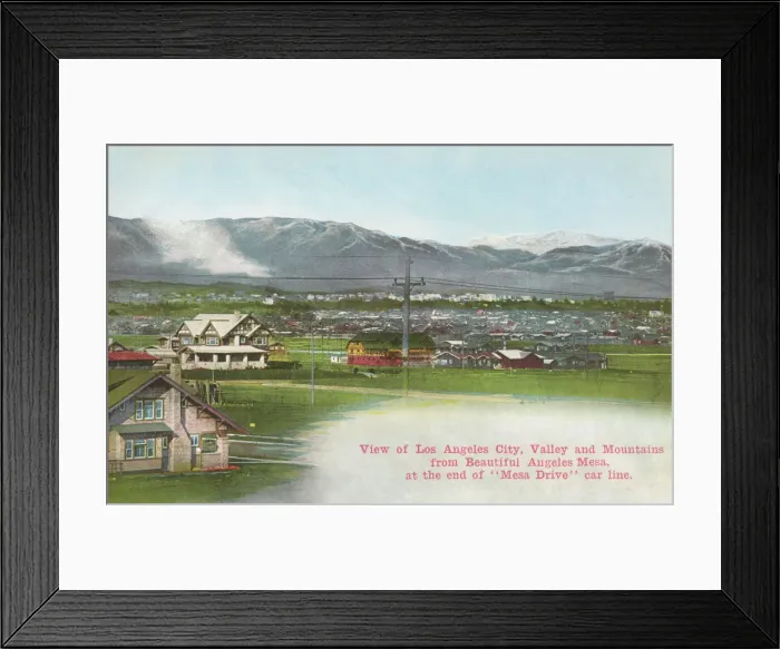 Framed Print : Los Angeles, California, USA - Valley and Mountains Framed Print : Los Angeles, California, USA - Valley and Mountains