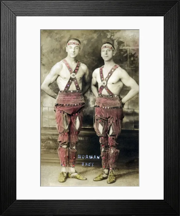 Framed Print : Stage performers - The Norman Bros. - Tumblers - USA Framed Print : Stage performers - The Norman Bros. - Tumblers - USA