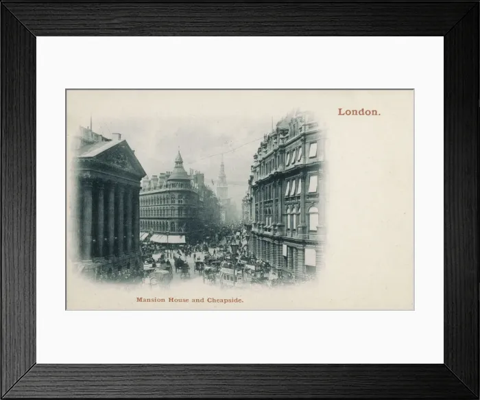 Framed Print : London - Mansion House and Cheapside Framed Print : London - Mansion House and Cheapside