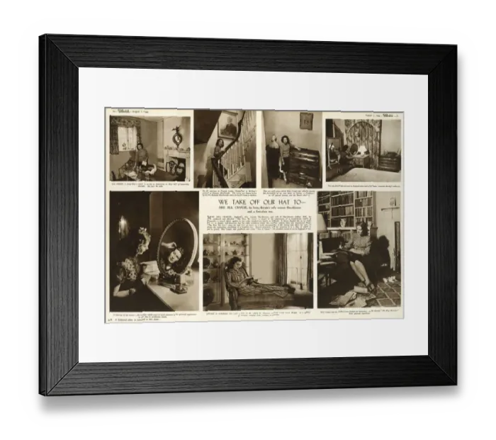 Framed Print : Film Director Jill Craigie in her home Framed Print : Film Director Jill Craigie in her home