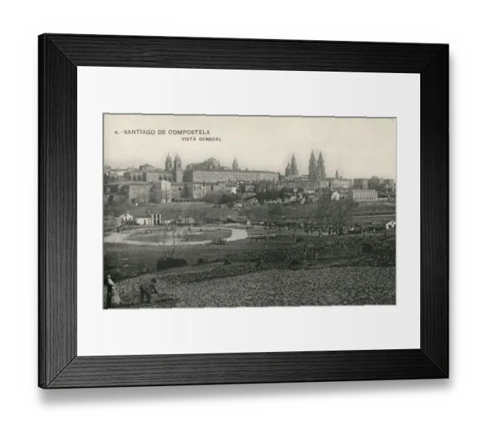 Framed Print : Santiago de Compostela, Spain - General Panoramic View Framed Print : Santiago de Compostela, Spain - General Panoramic View