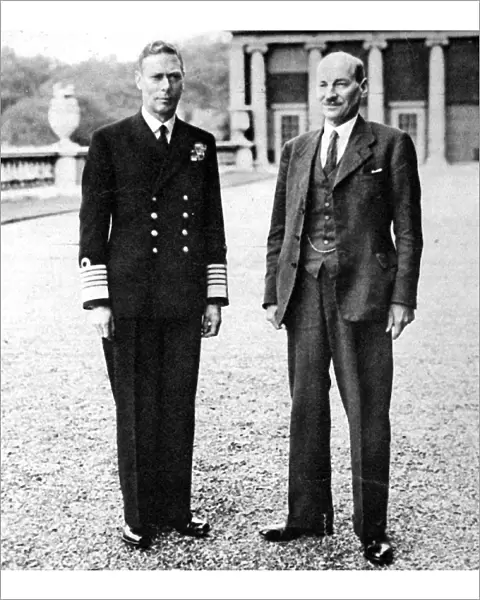 King George VI and Clement Attlee, at Buckingham Palace, 194