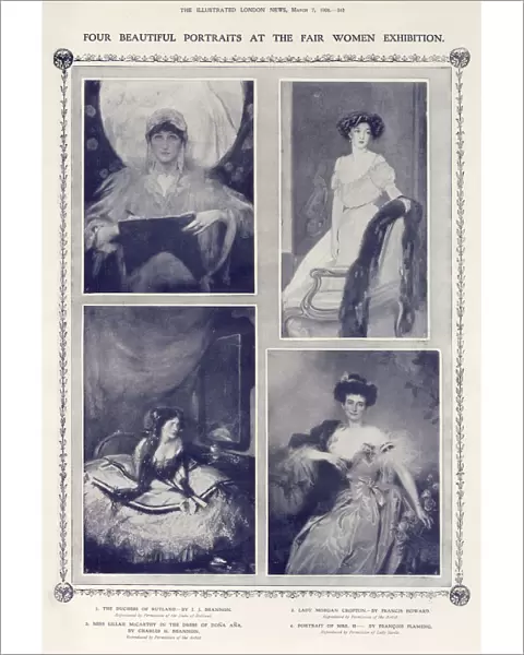 Four beautiful portrait studies at the Fair Women Exhibition