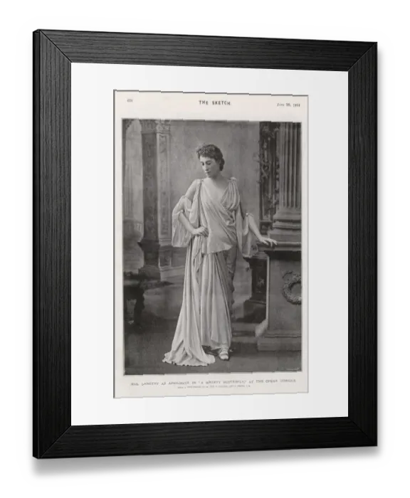 Framed Print : Lily Langtry in A Society Butterfly - photograph by Downey Framed Print : Lily Langtry in A Society Butterfly - photograph by Downey
