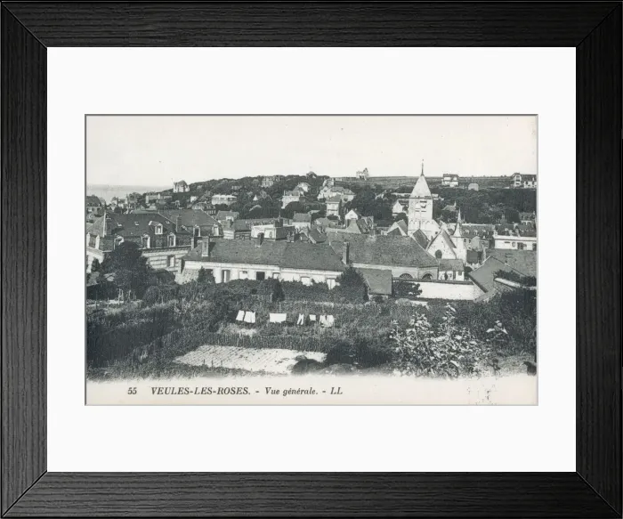 Framed Print : Veules-les-Roses - Panoramic View of the town Framed Print : Veules-les-Roses - Panoramic View of the town