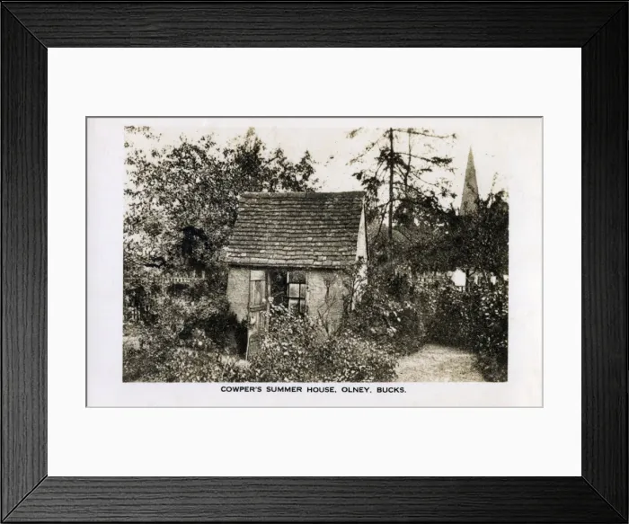 Framed Print : William Cowpers Summer House, Olney, Buckinghamshire Framed Print : William Cowpers Summer House, Olney, Buckinghamshire