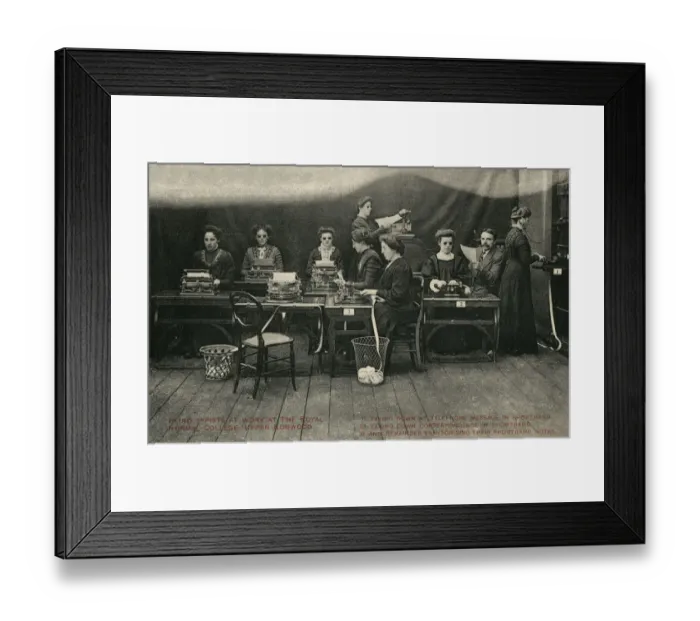 Framed Print : Blind Typists - Royal Normal College, Upper Norwood Framed Print : Blind Typists - Royal Normal College, Upper Norwood