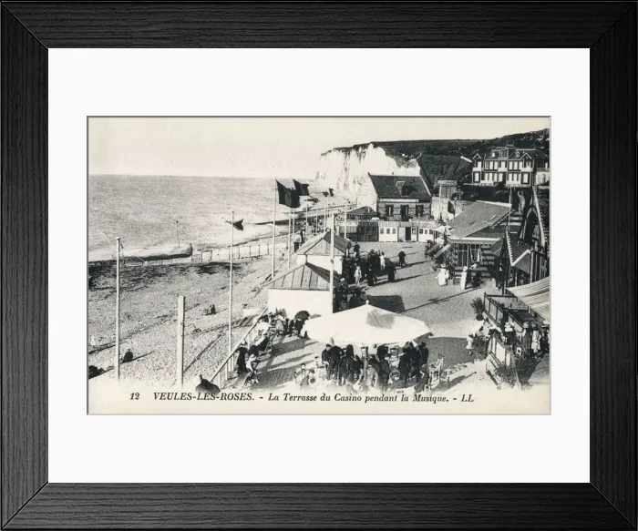 Framed Print : Veules-les-Roses - Seafront Casino Terrace Framed Print : Veules-les-Roses - Seafront Casino Terrace