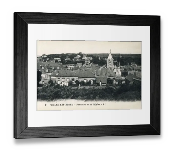 Framed Print : Veules-les-Roses - Panorama with view of the Church Framed Print : Veules-les-Roses - Panorama with view of the Church