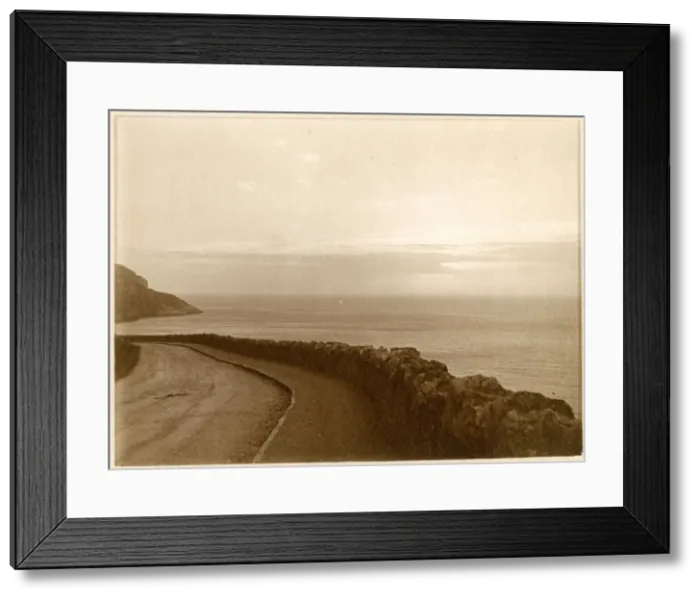 Framed Print : Coastal view with empty road, North Wales Framed Print : Coastal view with empty road, North Wales