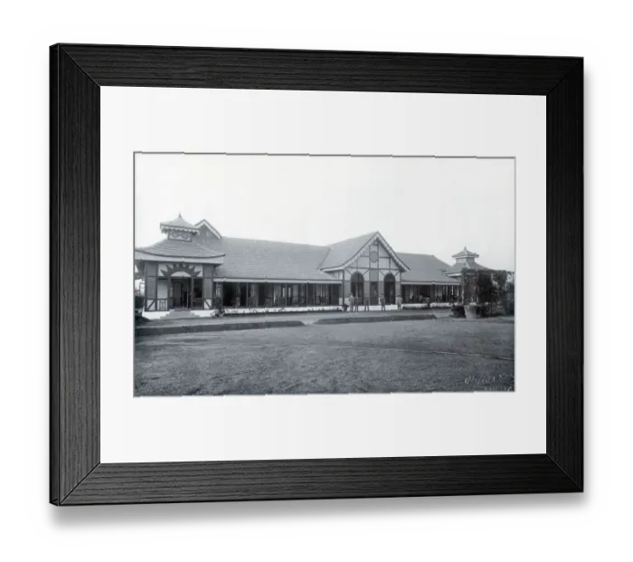 Framed Print : India - Clubhouse or Pavilion for a Country / Cricket Club Framed Print : India - Clubhouse or Pavilion for a Country / Cricket Club