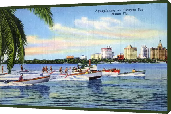 Aquaplaning on Biscayne Bay, Miami, Florida, USA