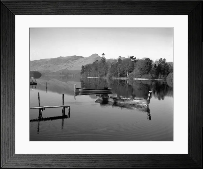 Framed Print : Perfect reflections on a still day, Derwentwater, Lake Distr Framed Print : Perfect reflections on a still day, Derwentwater, Lake Distr