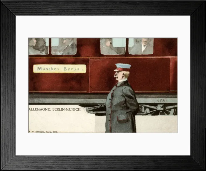Framed Print : Train on the Berlin to Munich railway, Germany Framed Print : Train on the Berlin to Munich railway, Germany