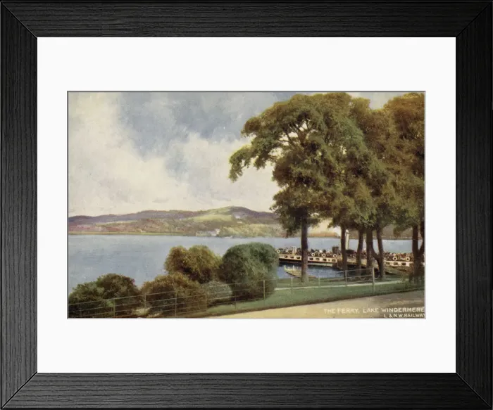 Framed Print : The Ferry, Lake Windermere, Lake District, Cumbria Framed Print : The Ferry, Lake Windermere, Lake District, Cumbria
