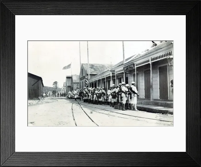 Framed Print : US Marines at Puerta Plata, Domincan Republic Framed Print : US Marines at Puerta Plata, Domincan Republic