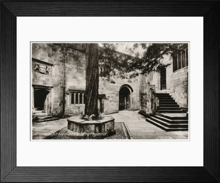 Framed Print : Castle courtyard, Skipton, North Yorkshire Framed Print : Castle courtyard, Skipton, North Yorkshire