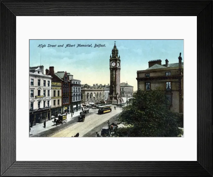 Framed Print : High Street and Albert Memorial, Belfast, Northern Ireland Framed Print : High Street and Albert Memorial, Belfast, Northern Ireland