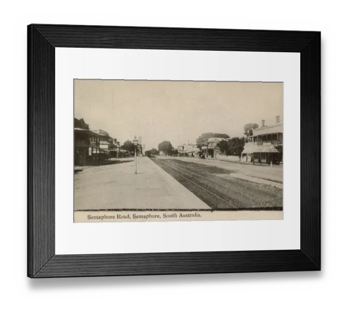 Framed Print : Railway station platform, Semaphore, Southern Australia Framed Print : Railway station platform, Semaphore, Southern Australia