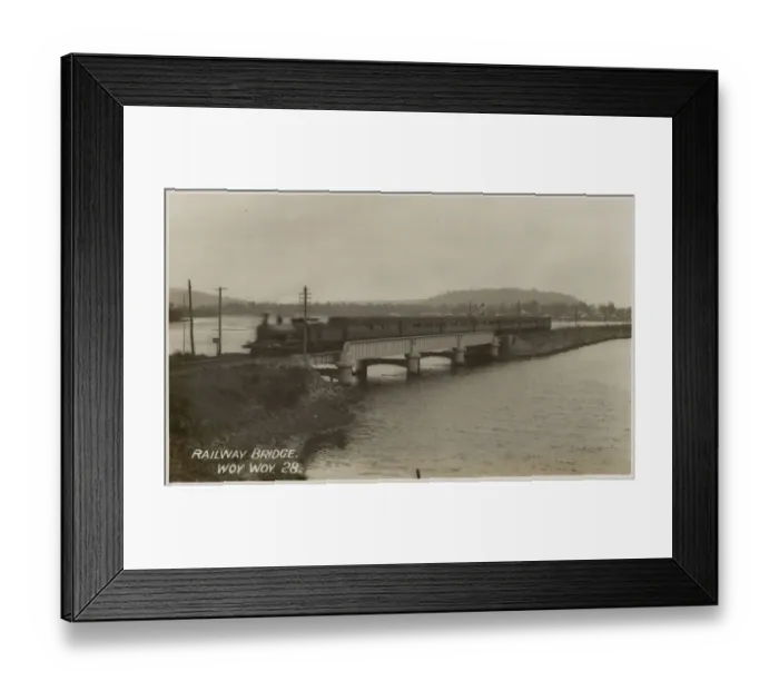Framed Print : Railway Bridge at Woy Woy, New South Wales, Australia Framed Print : Railway Bridge at Woy Woy, New South Wales, Australia