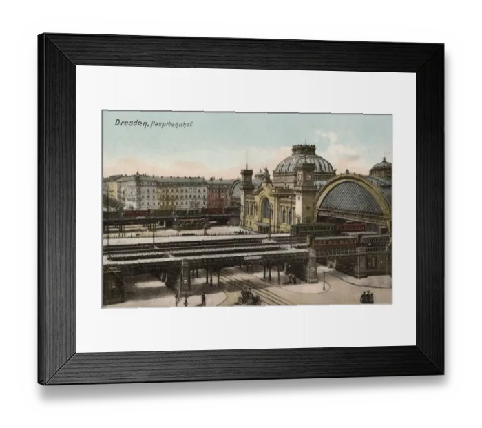 Framed Print : Mainline railway station, Dresden, Germany Framed Print : Mainline railway station, Dresden, Germany