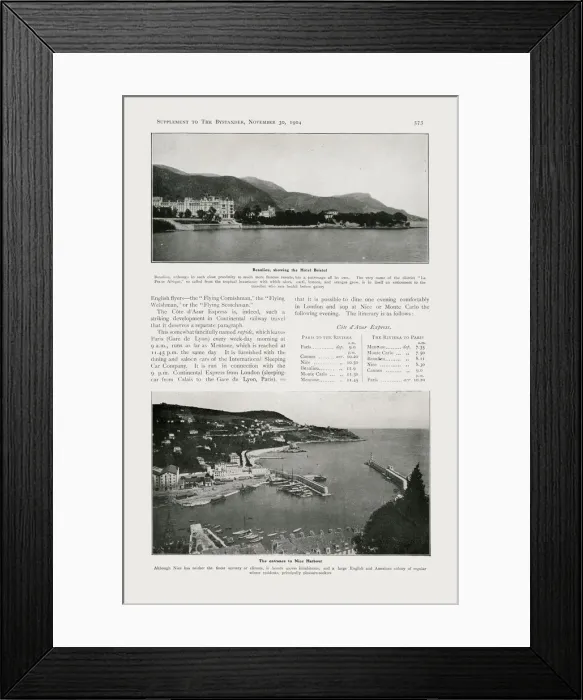 Framed Print : Bystander Supplement, The Riviera for the Christmas Holidays Framed Print : Bystander Supplement, The Riviera for the Christmas Holidays