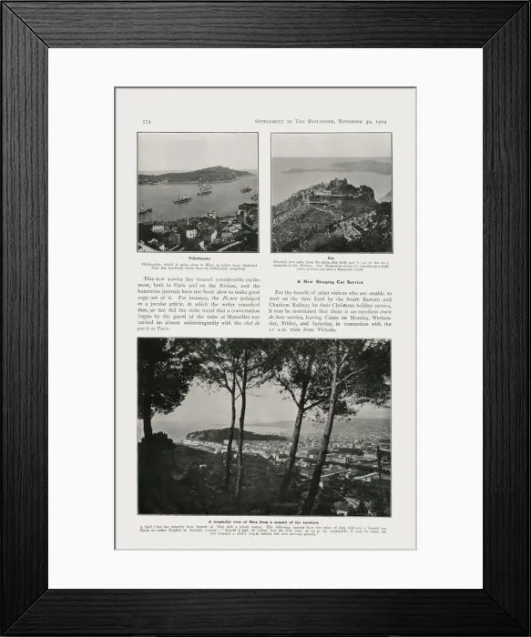 Framed Print : Bystander Supplement, The Riviera for the Christmas Holidays Framed Print : Bystander Supplement, The Riviera for the Christmas Holidays