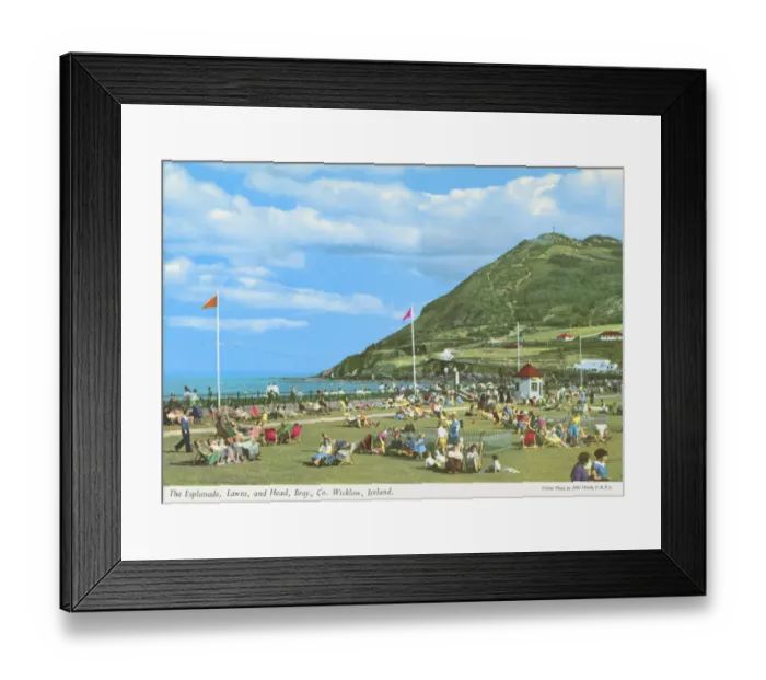 Framed Print : The Esplanade Lawns & Head Bray County Wicklow Framed Print : The Esplanade Lawns & Head Bray County Wicklow