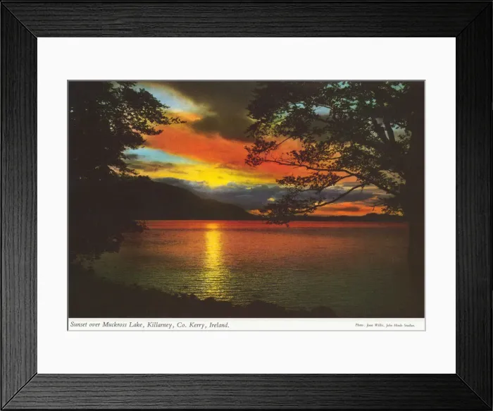 Framed Print : Sunset over Muckross Lake, Killarney, County Kerry Framed Print : Sunset over Muckross Lake, Killarney, County Kerry