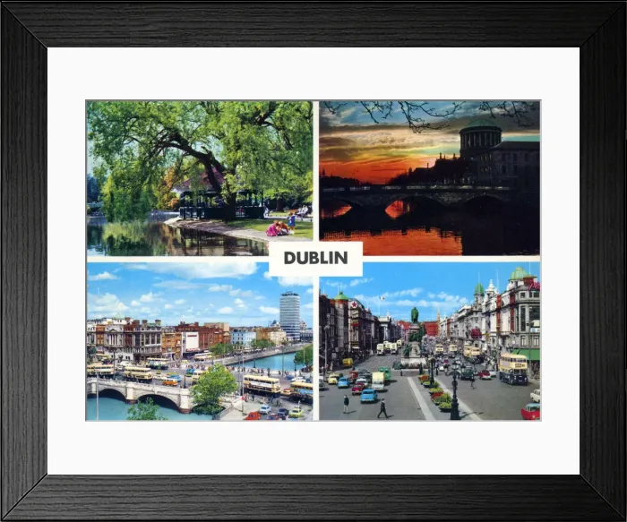 Framed Print : Four views of Dublin, Republic of Ireland Framed Print : Four views of Dublin, Republic of Ireland