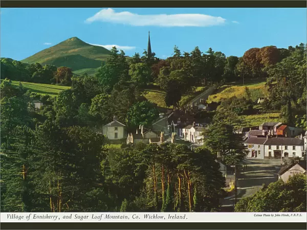 Village of Enniskerry, and Sugarloaf Mountain, Co Wicklow