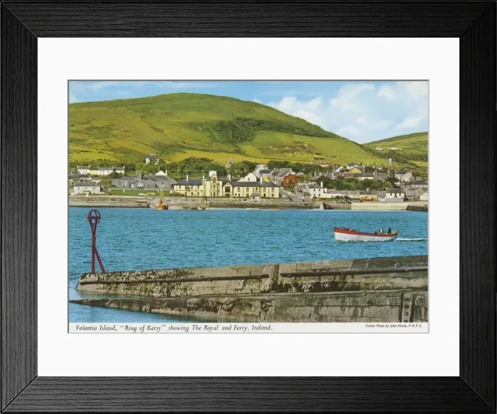 Framed Print : Valentia Lake, Ring of Kerry showing the Royal and Ferry Framed Print : Valentia Lake, Ring of Kerry showing the Royal and Ferry