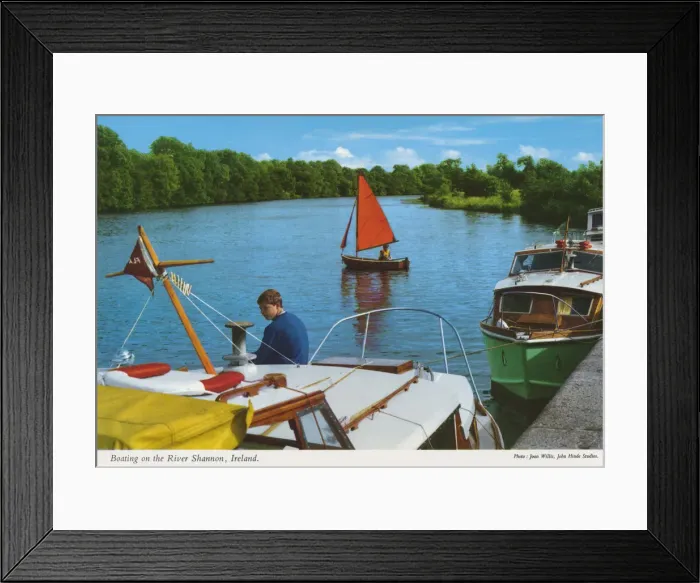 Framed Print : Boating on the River Shannon, Republic of Ireland Framed Print : Boating on the River Shannon, Republic of Ireland