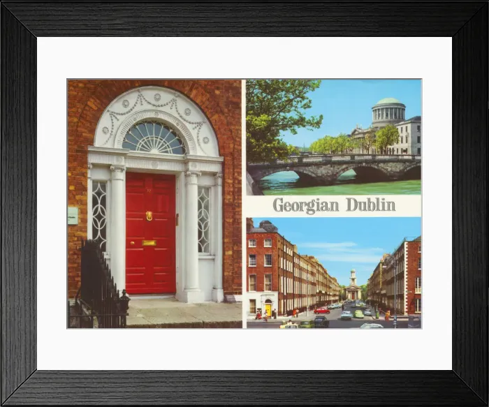 Framed Print : Georgian Dublin, Multi-View (red door), Republic of Ireland Framed Print : Georgian Dublin, Multi-View (red door), Republic of Ireland