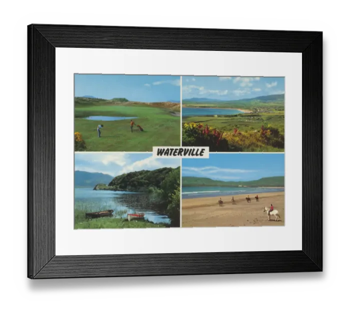 Framed Print : Waterville, Multi-View (canoes), Republic of Ireland Framed Print : Waterville, Multi-View (canoes), Republic of Ireland