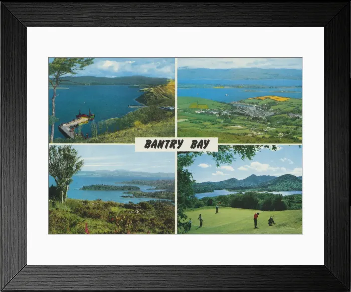 Framed Print : Bantry Bay, Multi-View (pier with boat) Framed Print : Bantry Bay, Multi-View (pier with boat)