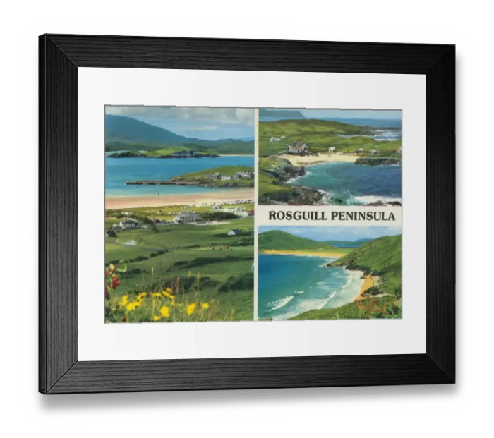 Framed Print : Rosguill Peninsula, Multi-View (Pier), Republic of Ireland Framed Print : Rosguill Peninsula, Multi-View (Pier), Republic of Ireland
