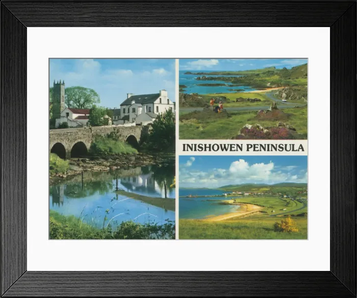 Framed Print : Inishowen Peninsula, Multi-View (bridge, houses) Framed Print : Inishowen Peninsula, Multi-View (bridge, houses)