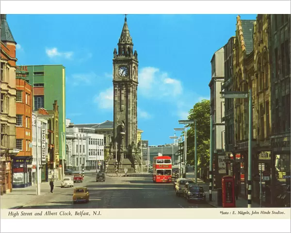 High Street and Albert Clock, Belfast, Northern Ireland